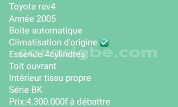 Acheter Occasion Voiture Toyota RAV4 Noir à Lomé, Togo Acheter Occasion Voiture Toyota RAV4 Noir à Lomé, Togo