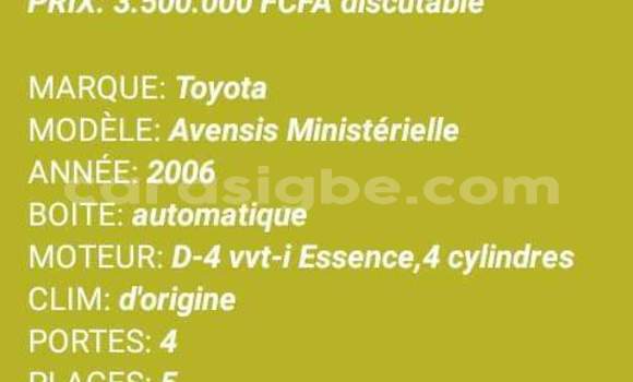 Acheter Occasion Voiture Toyota Avensis Noir à Lomé, Togo Acheter Occasion Voiture Toyota Avensis Noir à Lomé, Togo