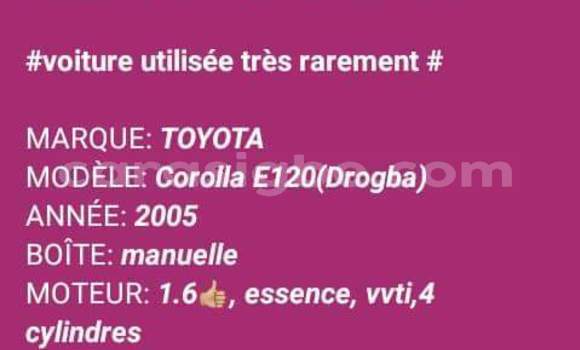 Acheter Occasion Voiture Toyota Corolla Gris à Lomé, Togo Acheter Occasion Voiture Toyota Corolla Gris à Lomé, Togo