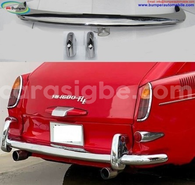 Big with watermark rear volkswagen type 3 stainless steel bumpers 1963 1969 overrides xe